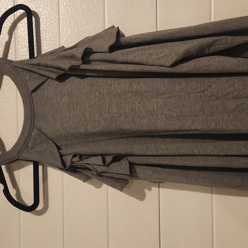 Gray Ruffled Shirt From Express - Picture 5 of 12